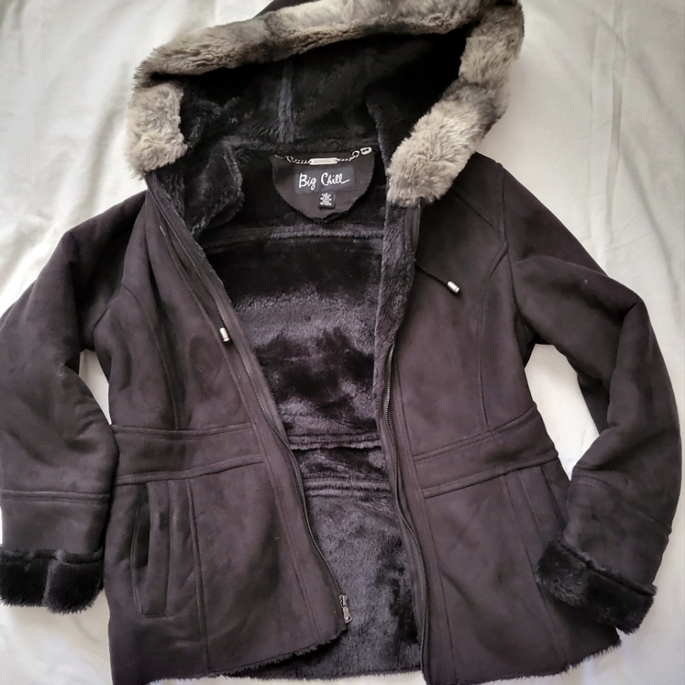 Winter jacket with fur interior